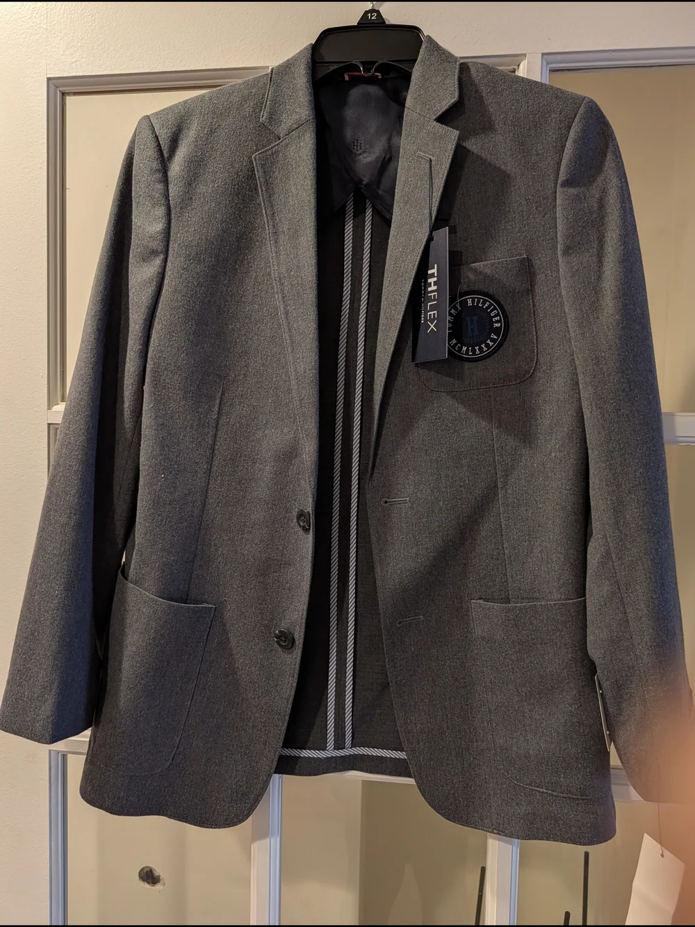 Men's Gray Single-Breasted Blazer
